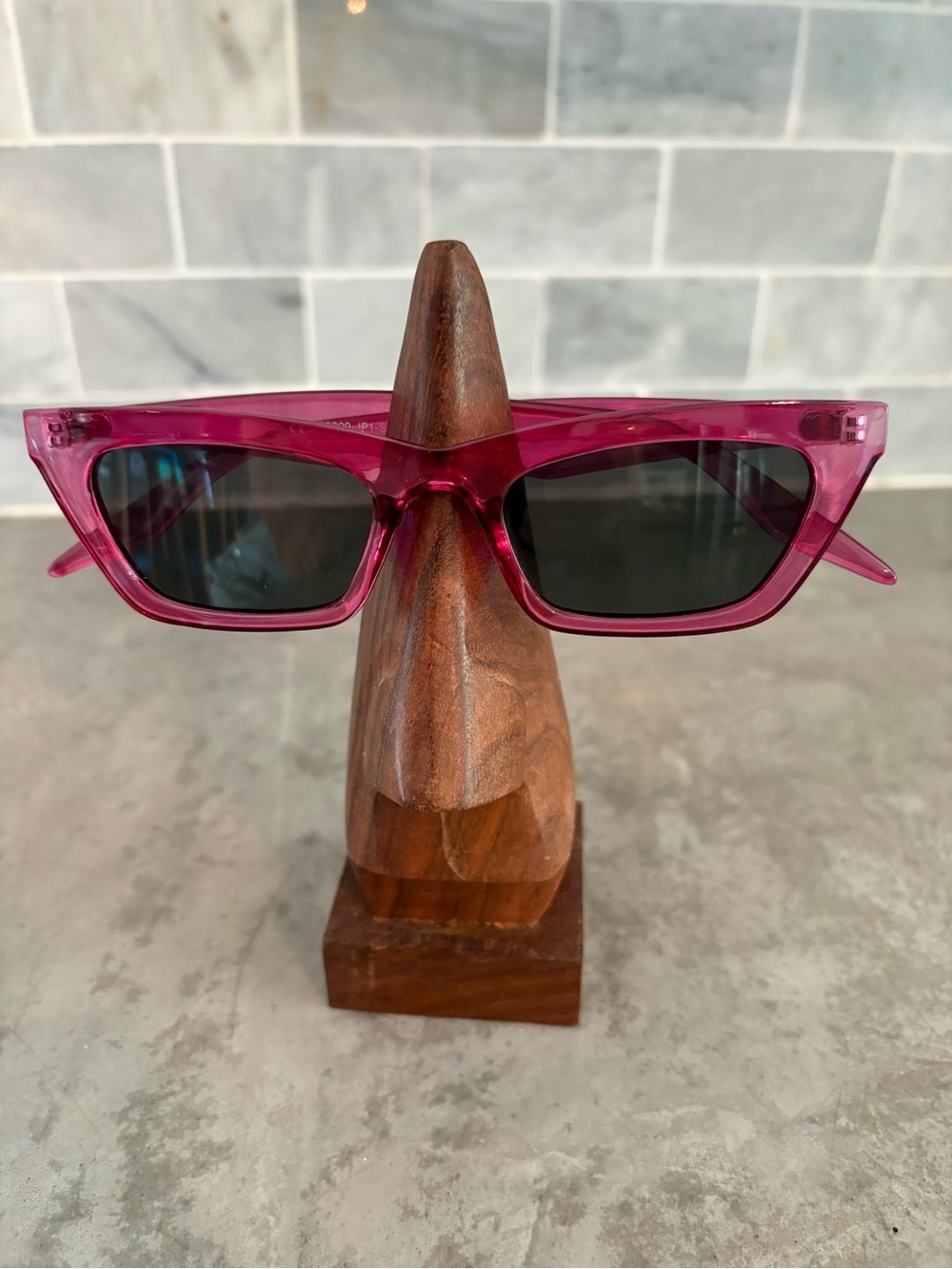 Magenta Transparent Cat-Eye Sunglasses